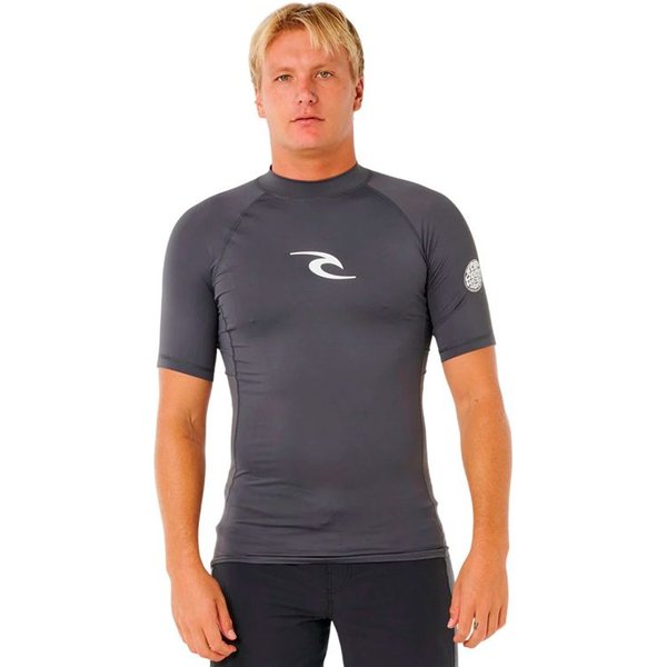 T- Rip Curl Waves Upf Perf Manches Courtes En Lycra Homme Gris An-image