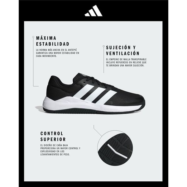 Chaussures Fitness adidas Dropset Base Trainer Homme , noir/noir/rouge