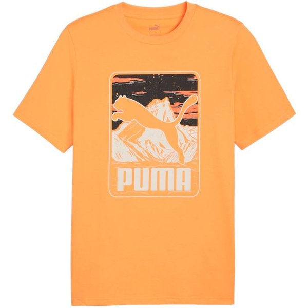 T-shirt orange Homme Puma Graphics Mountain et Clementine