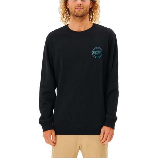 Sweat Rip Curl Re Entry Crew Homme Noir-image