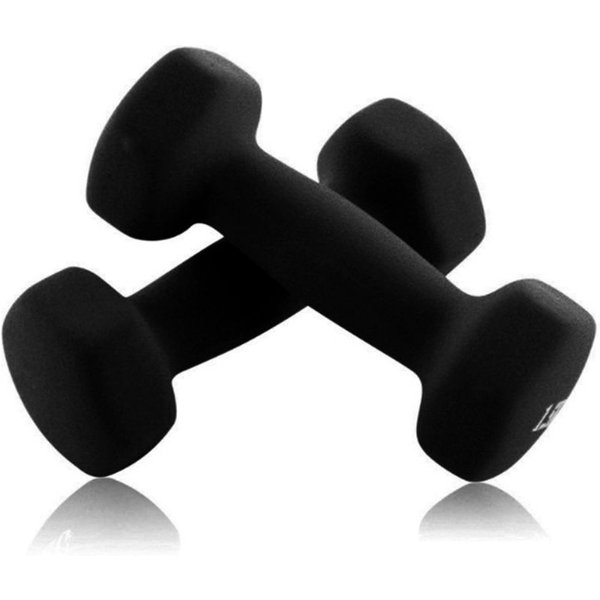 Haltères Joluvi en vinyle, paire de 0,5 kg, noires