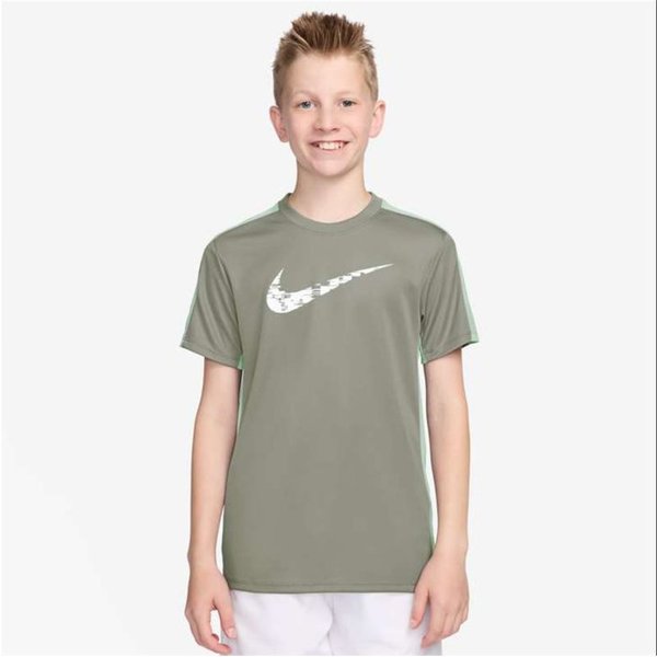 T-shirt d'entraînement Nike Dri-FIT Enfant , vert brume/blanc