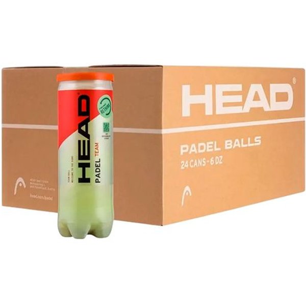 Boîte Balles Pádel Head Team 3B Head 6 douzaines, 24 boîtes