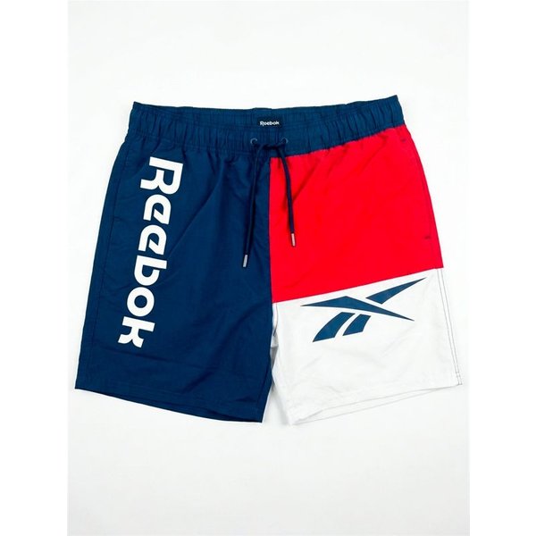 Maillot De Bain Homme Reebok Roscoe Bleu/Rouge/Blanc, IdéAl Pour Plage Et Piscine-image