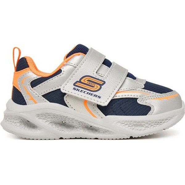 Chaussures Skechers Meteor-Lights Enfant argent/marine