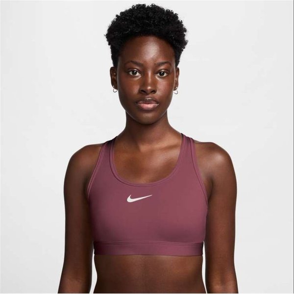 Brassiere de sport Nike Swoosh rouge, taille M Femme