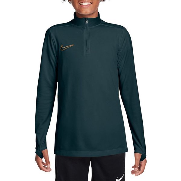 T-Shirt Football Nike Academy Dri-Fit à Manches Longues Et Fermeture éClair 1/4 Enfant , Vert-image
