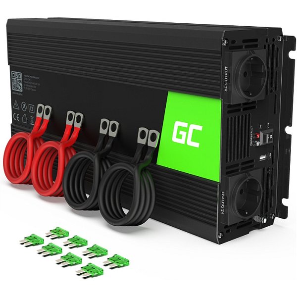 Green Cell INV12 - Universal - Auto - 12 V - 3000 W - 230 V - DC-to-AC