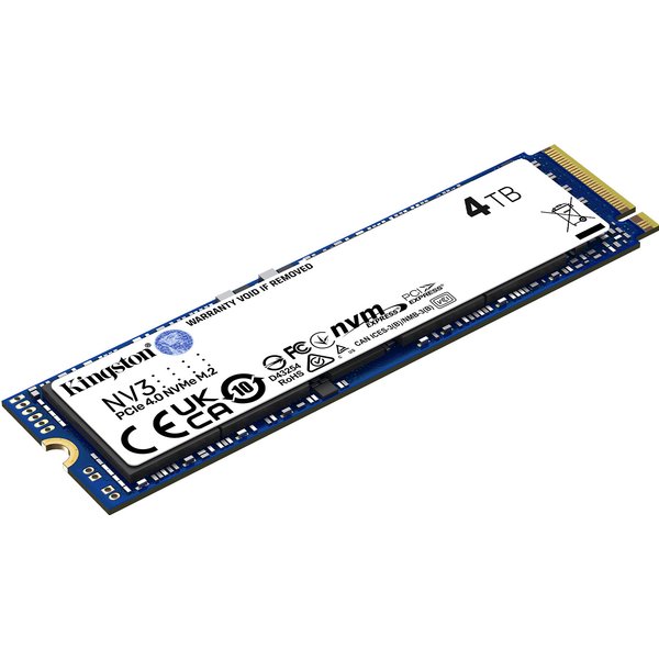 Kingston NV3 - SSD - 4 TB - intern - M.2 2280 - PCIe 4.0 x4 (NVMe)