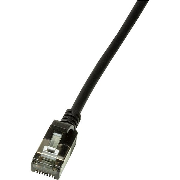 Patch cable Cat.6A TPE SlimLine black 5,0m