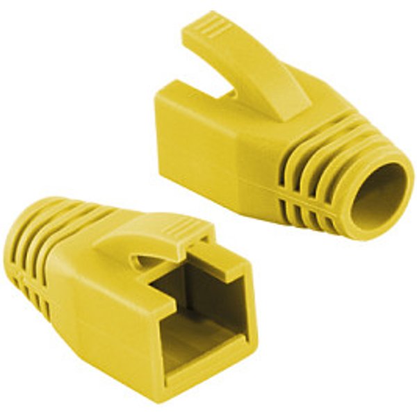 Logilink Modular RJ45 Plug Cable Boot 8mm yellow, 50pcs