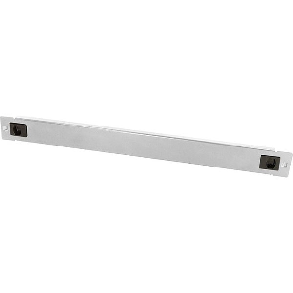 19"" Blank Panel, tool-free snap-in type, 1U, metal, grey