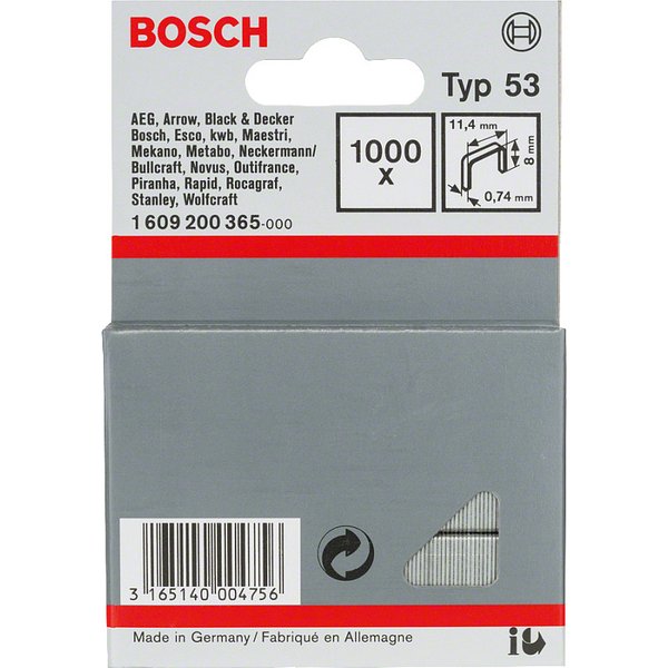 BOSCH Tackerklammern Typ 53