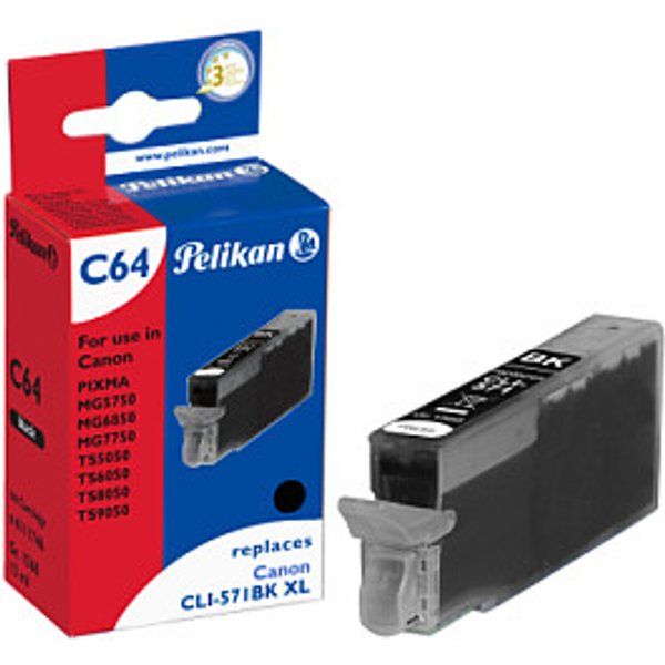 Pelikan Tinte Canon C64 CLI571BK XL schwarz kompatibel