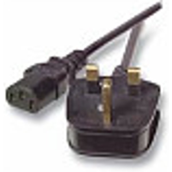 230V UK-Stecker/Kaltgeräte IEC-C13(Buchse), 1.8m,Black