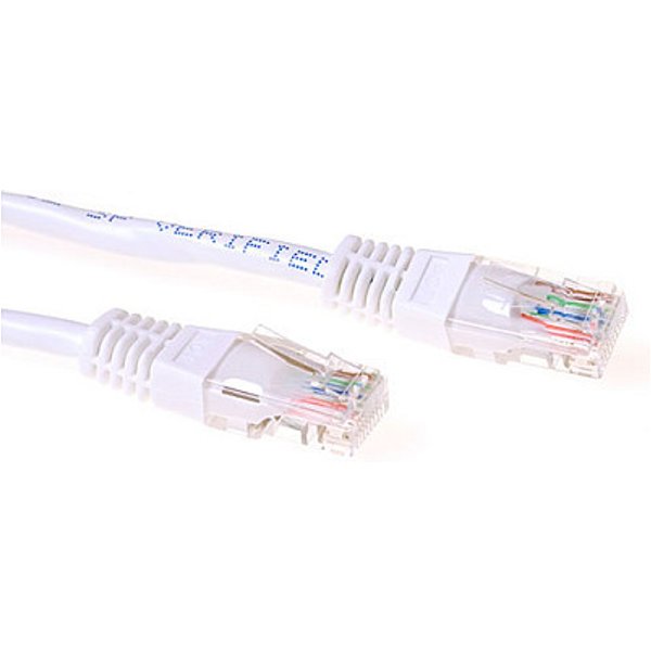 White 15 meter U/UTP CAT6 patch cable with RJ45 connectors