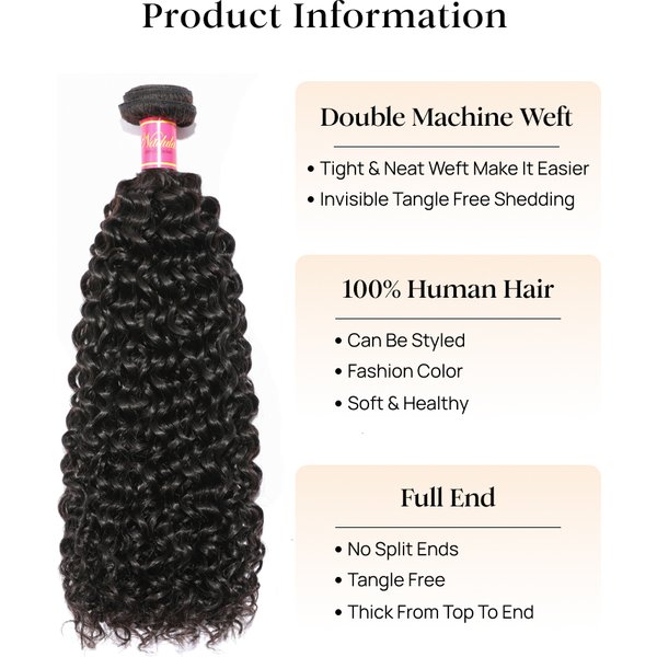 Nadula Brazilian Curly Virgin Hair Weave 1 Bundle Full Human Hair Extensions