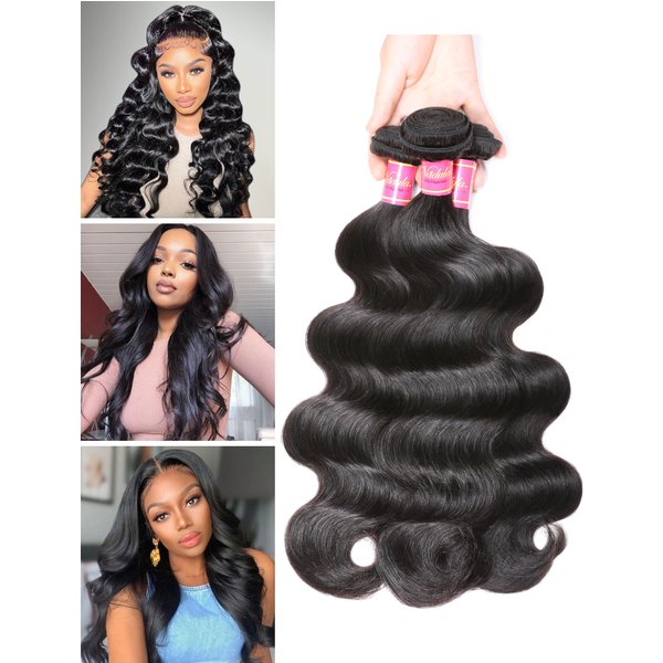 Nadula 5x5 Inch HD Lace Closure With Bundles Soft Unprocessed Body Wave Virgin Human Hair
