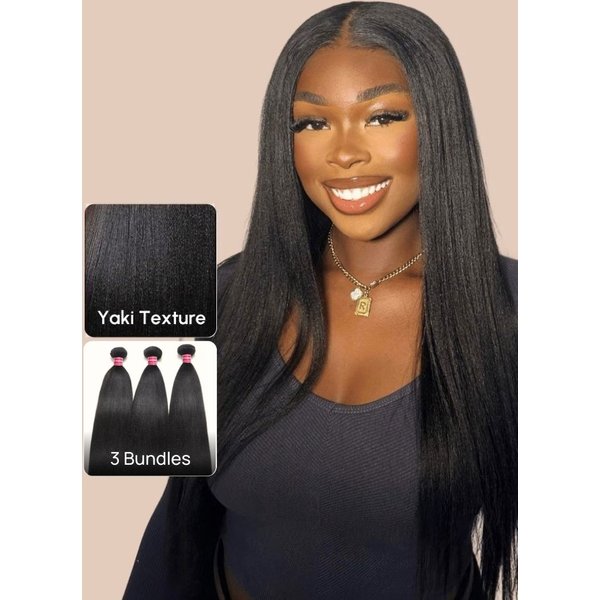 Nadula Best Yaki Straight Hair Weave 3 Bundles Virgin Human Hair Extensions Cheap Remy Hair