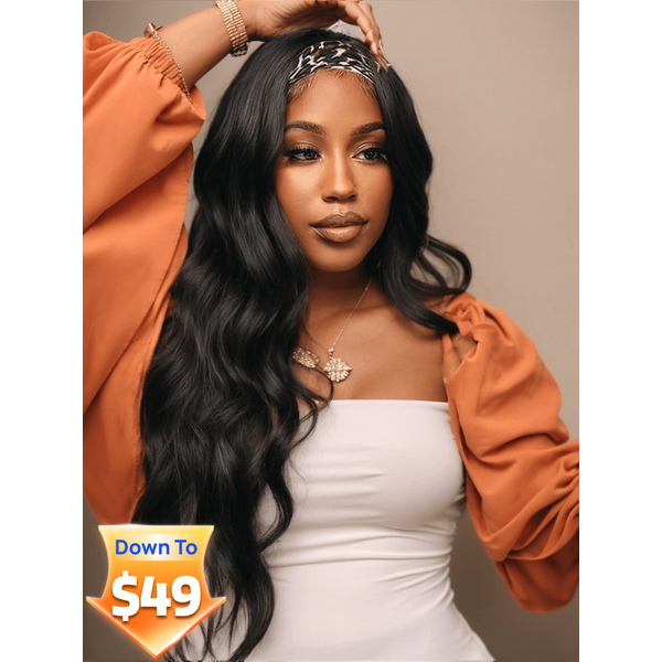 Down To $49 | Nadula Flash Sale Headband Body Wave Wigs Human Hair Wigs