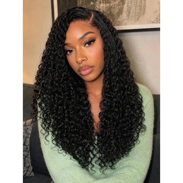 Nadula 7x5 No Slip Wig Natural Burmese Wavy Curly Wig Fluffy Loose Curl Glueless Human Hair Wig