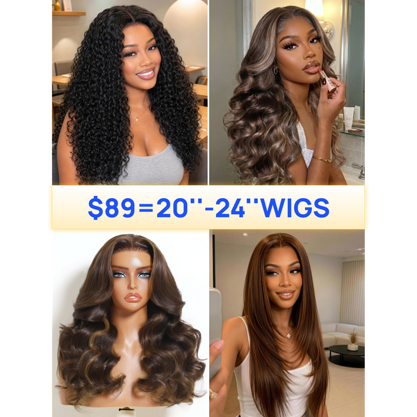 ALL 20Inch Wigs $89 | Nadula Flash Sale 13x4/ 7x5 Lace Front Human Hair Wigs Put On And Go Wig Limited Stock