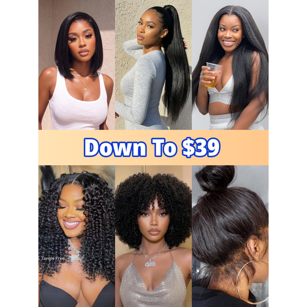 Down To $39 | Nadula Flash Sale Hot Selling Wigs Natural Hairline Put On And Go Glueless Human Hair Wigs