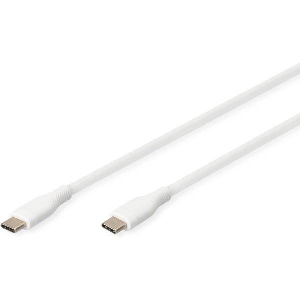Digitus USB-C silicone connection cable. 1m. white