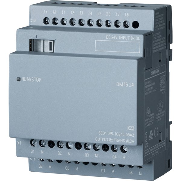 Siemens LOGO! DM16 24 Exp. mod.. 4 MW. 8DI/8DO