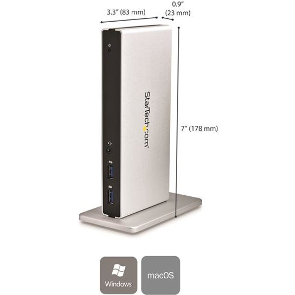 StarTech.com Dual-Monitor USB 3.0 Docking Station with DVI and Vertica