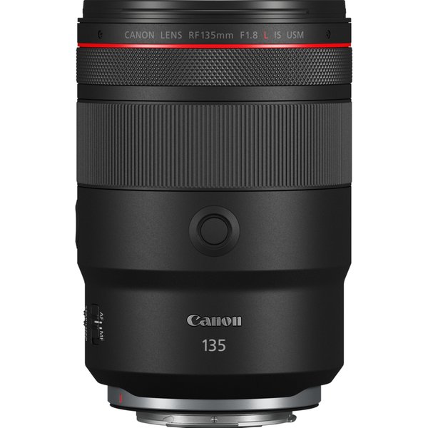 Canon L-Series RF 135 mm F1.8L IS USM Telephoto Camera Lenses. Black