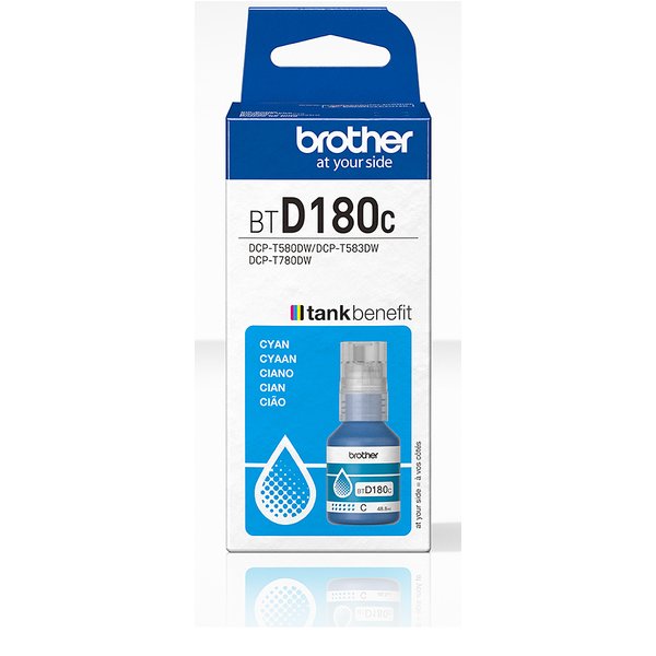 Brother BT-D180C Ink bottle cyan. 5K pages ISO/IEC 19752 48.8ml for Br