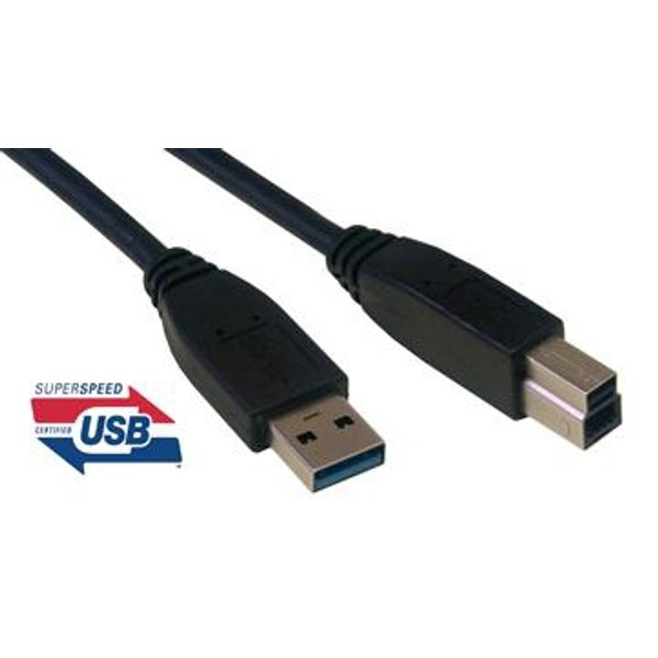 MCL MC923AB-3M/N USB cable USB A USB B Black