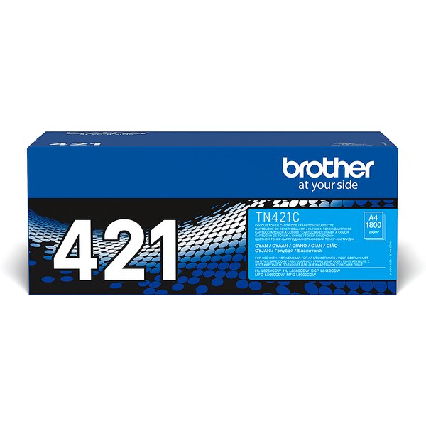 Brother TN-421C Toner-kit cyan. 1.8K pages ISO/IEC 19752 for Brother H
