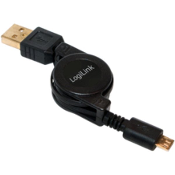 LogiLink CU0090 USB cable USB 2.0 0.75 m USB A Micro-USB B Black