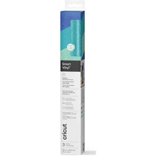 Cricut Smart Vinyl Shimmer Matless Permanent Vinyl. Seaglass Sampler -