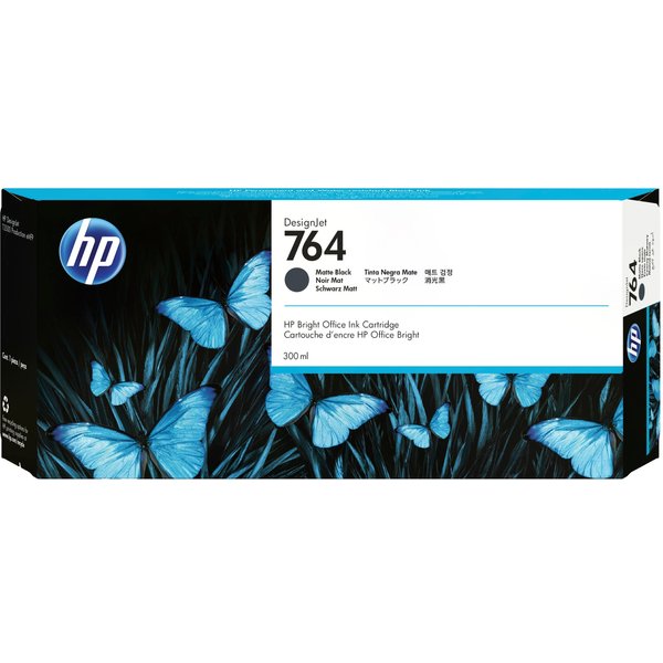 HP C1Q16A/764 Ink cartridge black matt 300ml for HP DesignJet T 3500