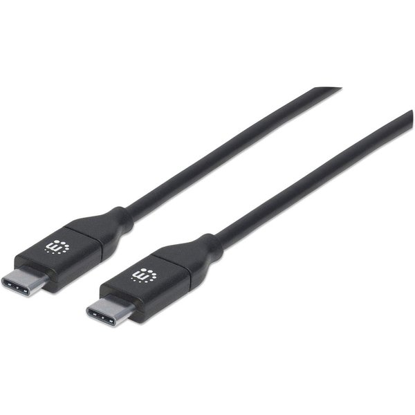 Manhattan USB-C to USB-C Cable, 2m, Male to Male, 480 Mbps (USB 2.0), 5A (super fast charging), Hi-Speed USB, Black, Lifetime Warranty, Equivalent to USB2C5C2M