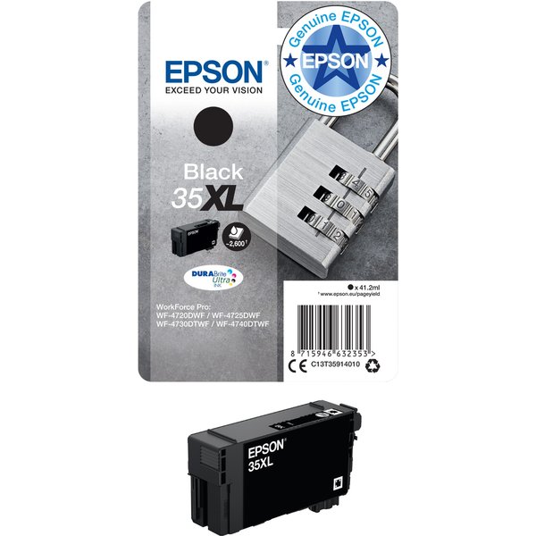 Epson C13T35914010/35XL Ink cartridge black high-capacity. 2.6K pages