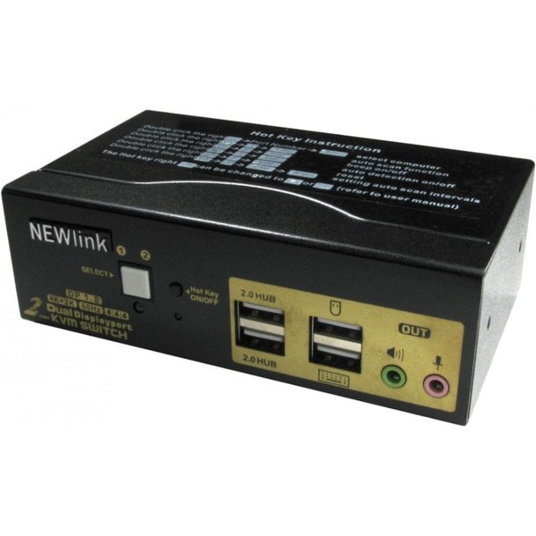 Cables Direct NLKVMDP-22DBL KVM switch Black