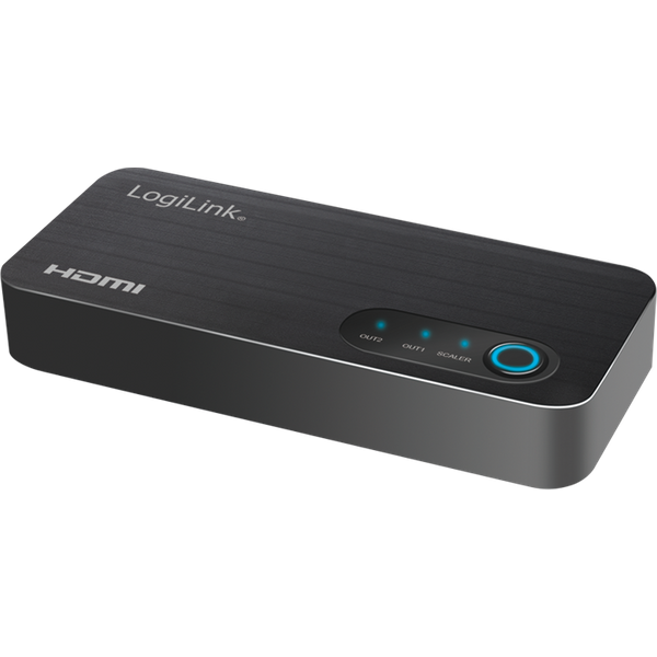 LogiLink HDMI splitter. 1x2-Port. 4K/60 Hz. HDCP. HDR. CEC. downscaler