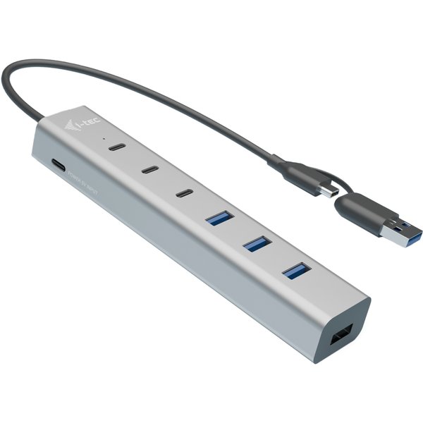 i-tec USB-C/USB-A Charging Metal HUB 7 port (3x USB-C. 4x USB-A)