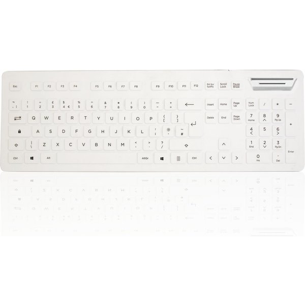 Accuratus 104V2 keyboard Medical USB QWERTY UK English White
