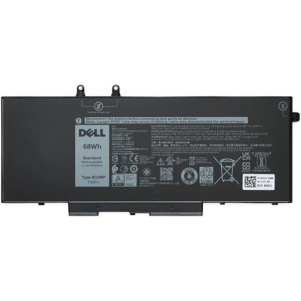 DELL Battery 4 Cell 68WHR. Number of batteries included: 1 pc(s). Battery capacity: 4100 mAh. Battery capacity: 68 Wh. Battery technology: Lithium-Ion (Li-Ion). Battery voltage: 11.4 V Product colour: Black