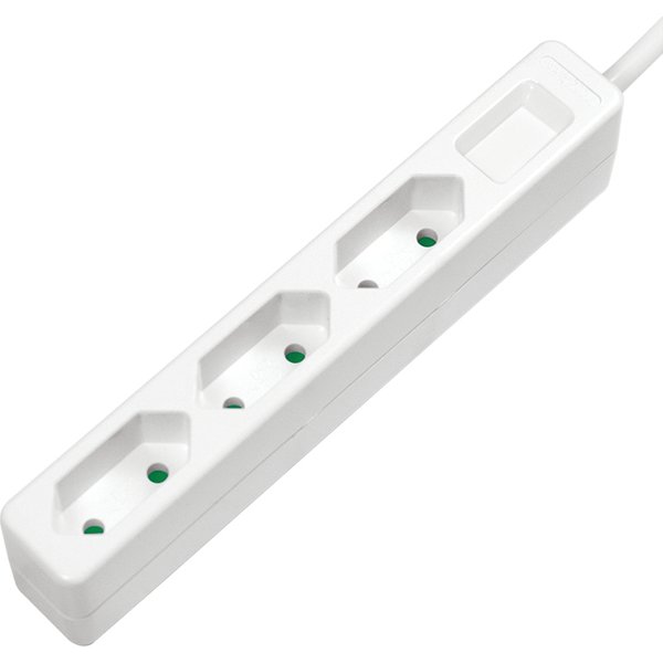 LogiLink LPS229 power extension 1.5 m 3 AC outlet(s) Indoor White