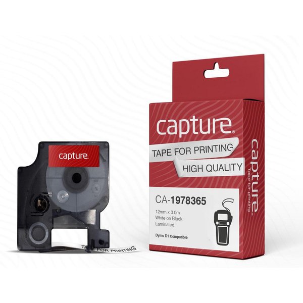 Capture CA-1978365 label-making tape White on black