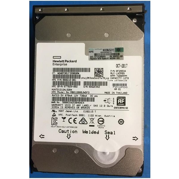 HPE HPE DX 12TB SAS 7.2K LFF LP 512e FIO HDD