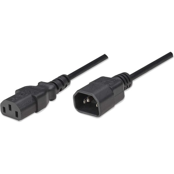 Manhattan Power Cord/Cable. C14 Male to C13 Female (kettle lead). Moni