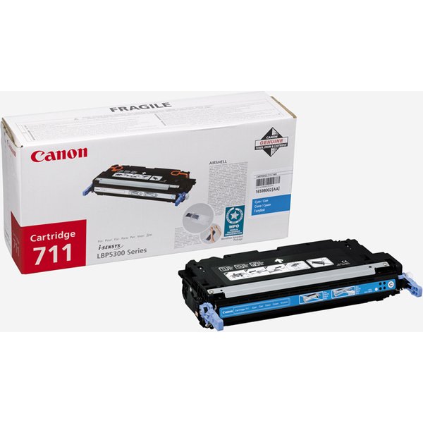 Canon 1659B002/711C Toner cartridge cyan. 6K pages for Canon LBP-5300