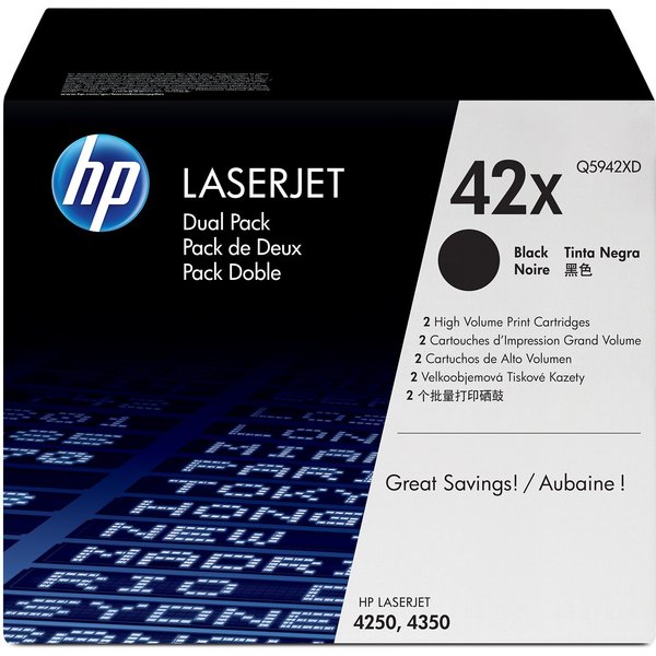 HP Q5942XD/42XD Toner cartridge black high-capacity twin pack. 2x20K p